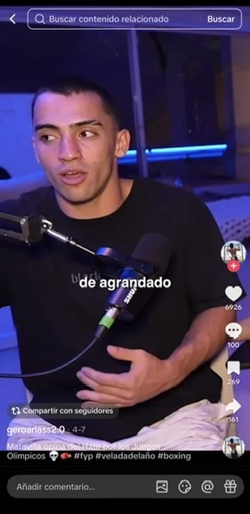 Clip de creador hispano en TikTok
